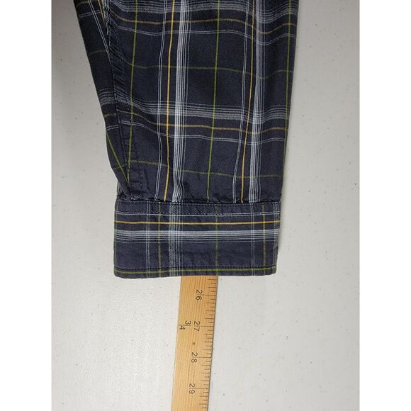 Carhartt Blue Plaid Men's Long Sleeve Button Shirt - 2XL - Picture 3 of 7